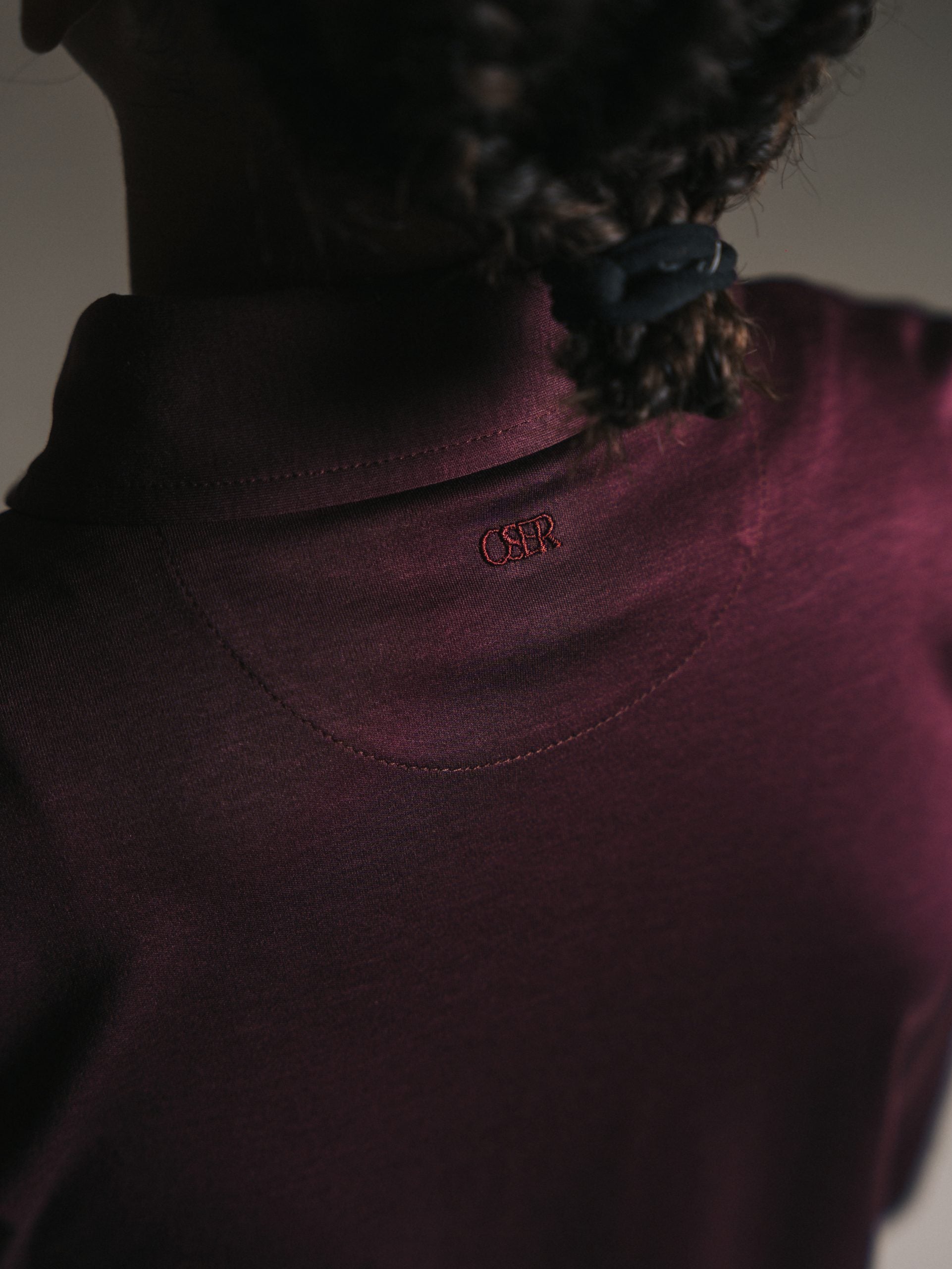 Glans polo met lange mouwen