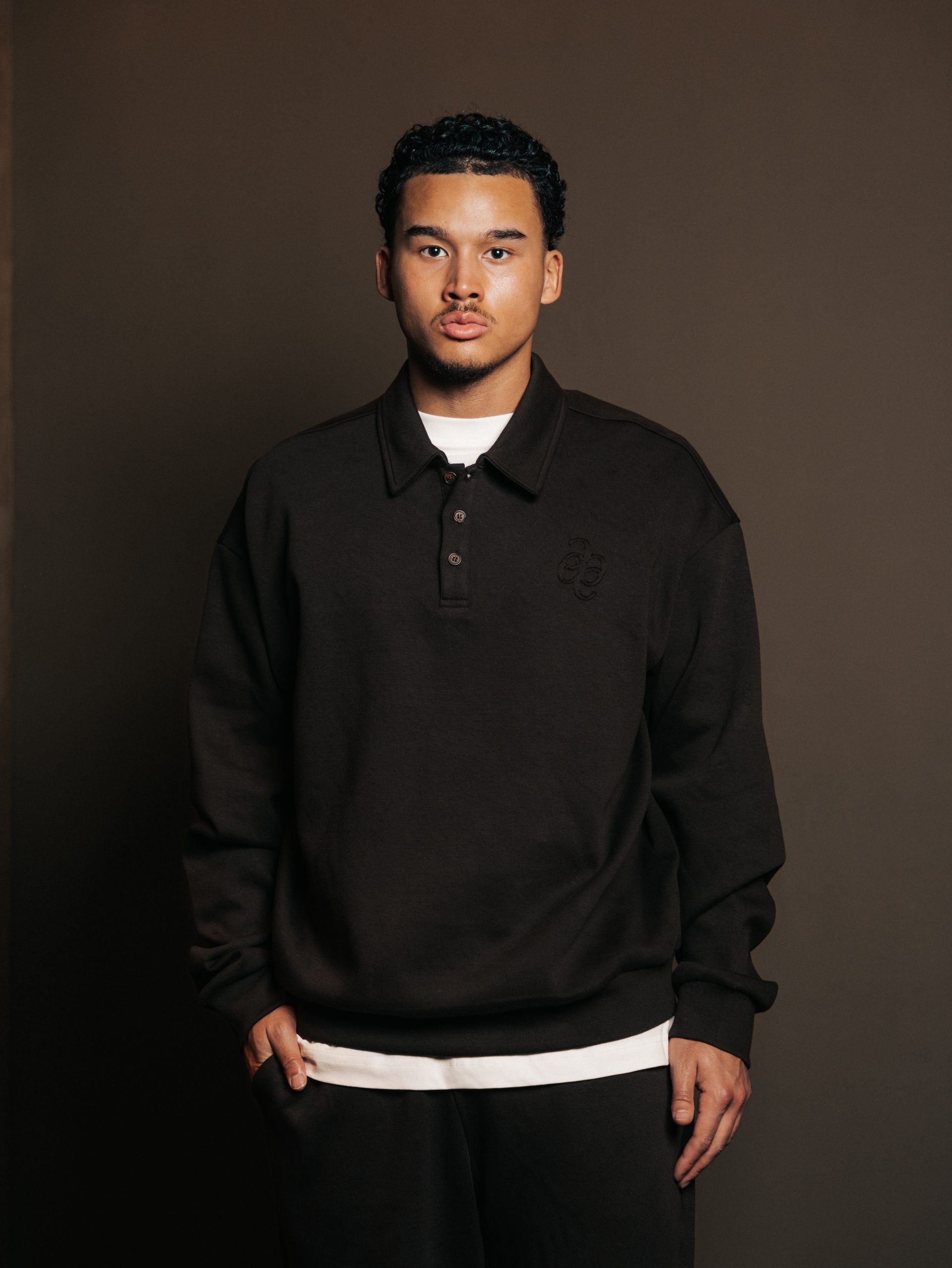Polo trui met knoopsluiting