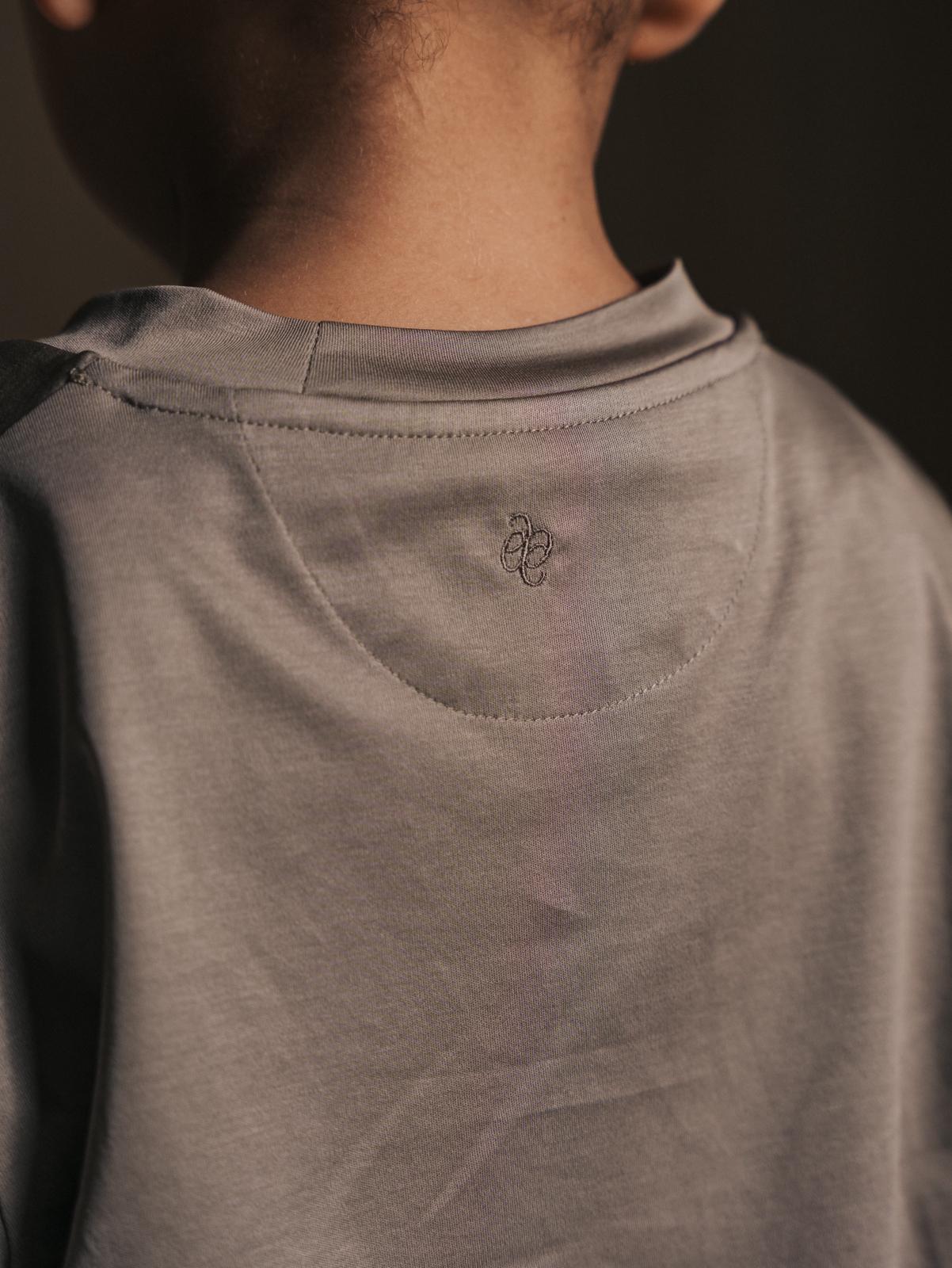 Monogram op de Glans longsleeve, Champagne